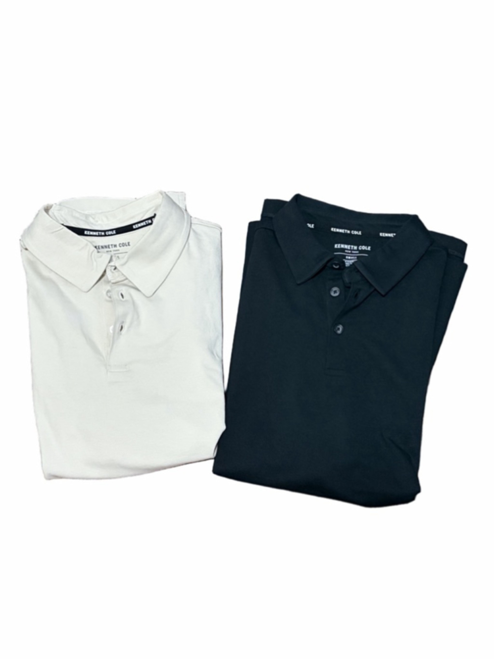 Two NWT Men’s Kenneth Cole Polo’s in size small retails $59 each